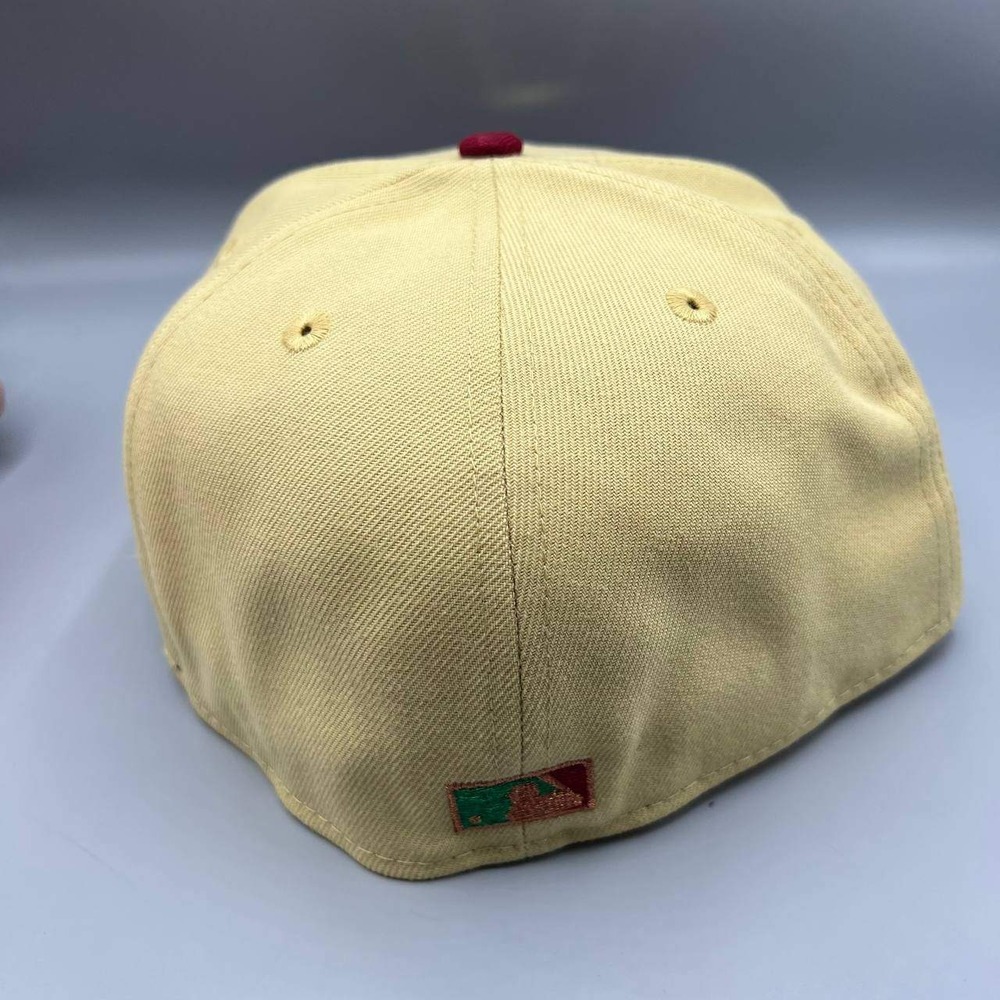Texas‎ Ranger Hat Men 7 5/8 Beige Red 59Fifty New Era MLB Fitted Cap - Picture 7 of 8